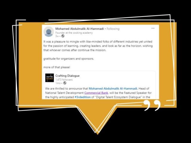 Mohamed Abdulmalik Al-Hammadi Testimonial